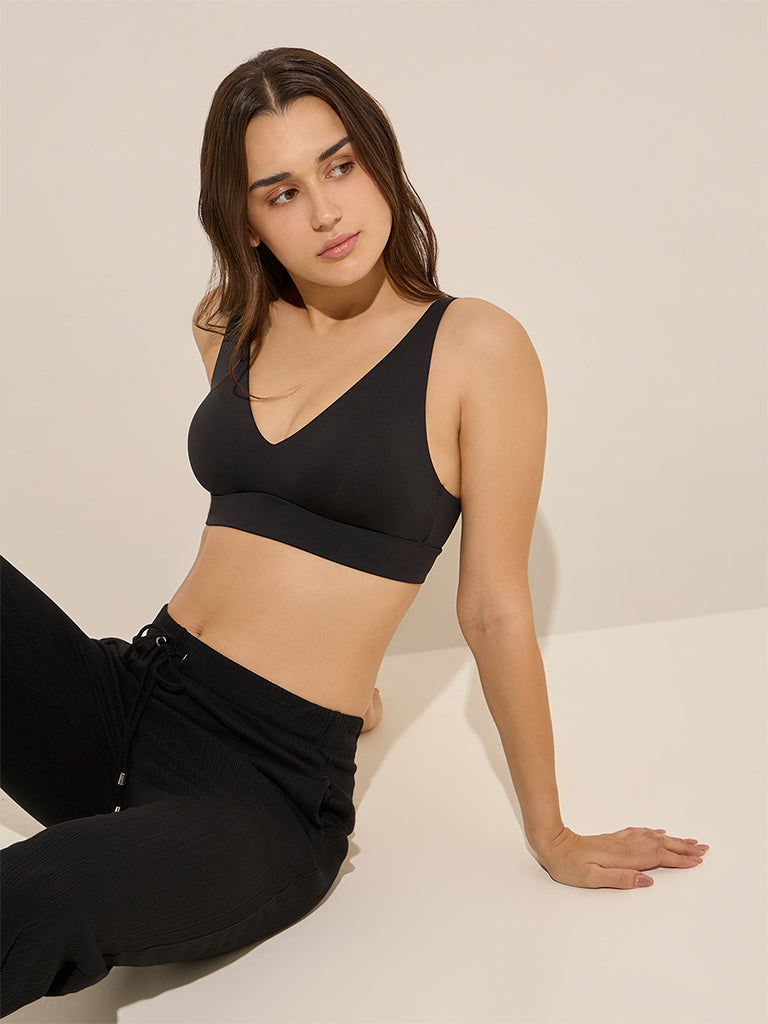 Wunderlove Black Padded Lounge Bra