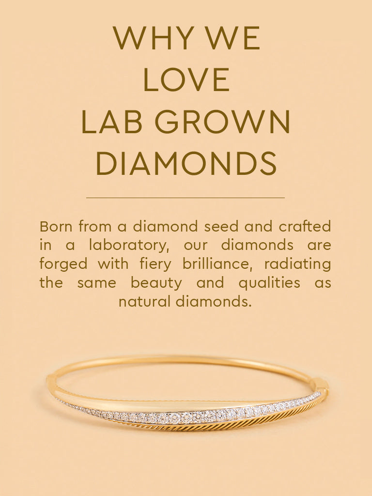 Timeless Lab Diamond Bangle Bracelet