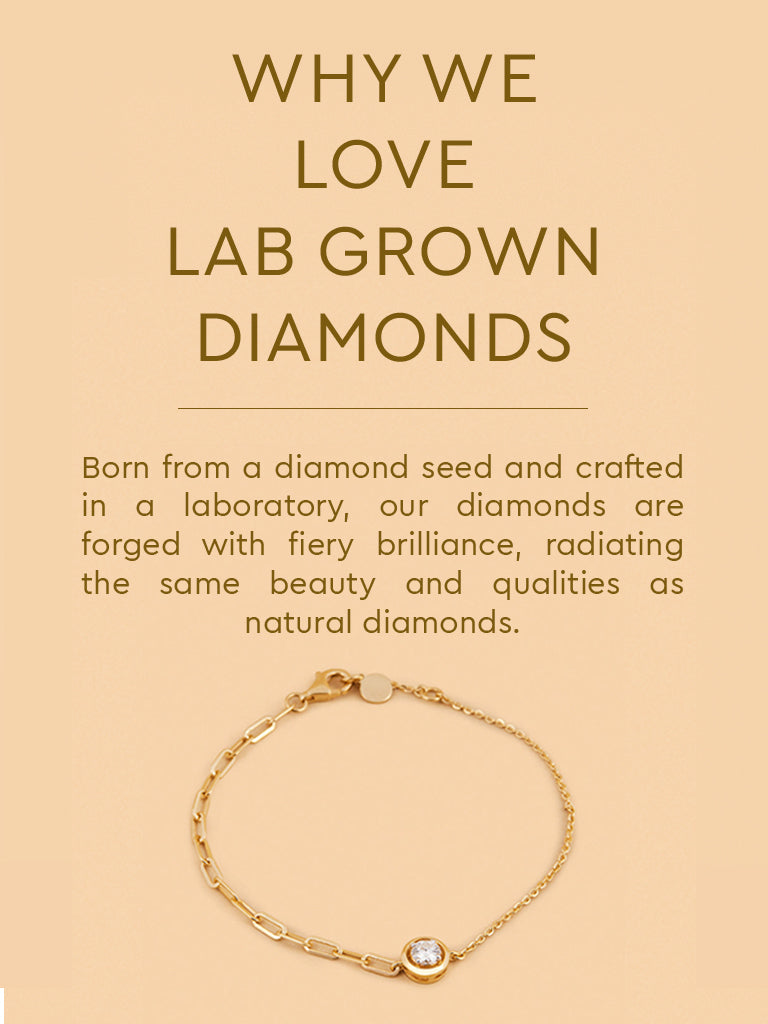 Faceted Solitaire Lab Diamond Chain Bracelet