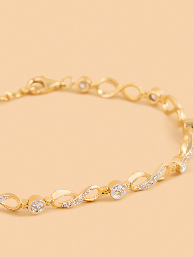 Infinity Link Solitaire Lab Diamond Bracelet