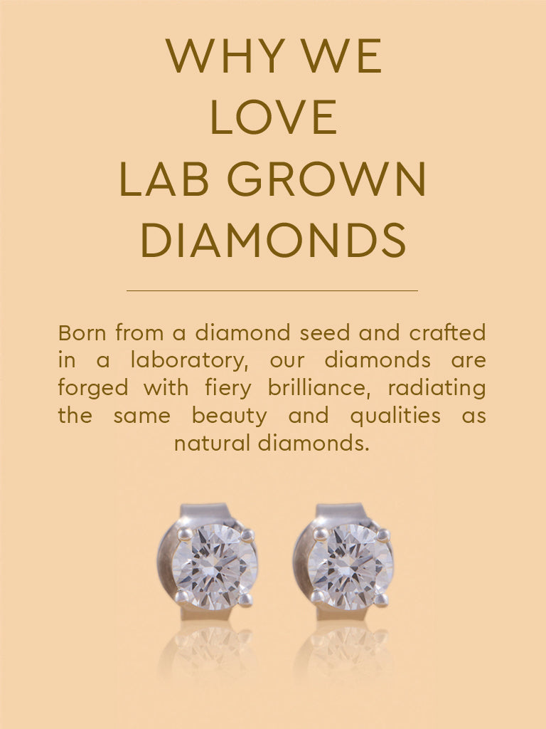 Classic Round Solitaire Lab Diamond Earrings