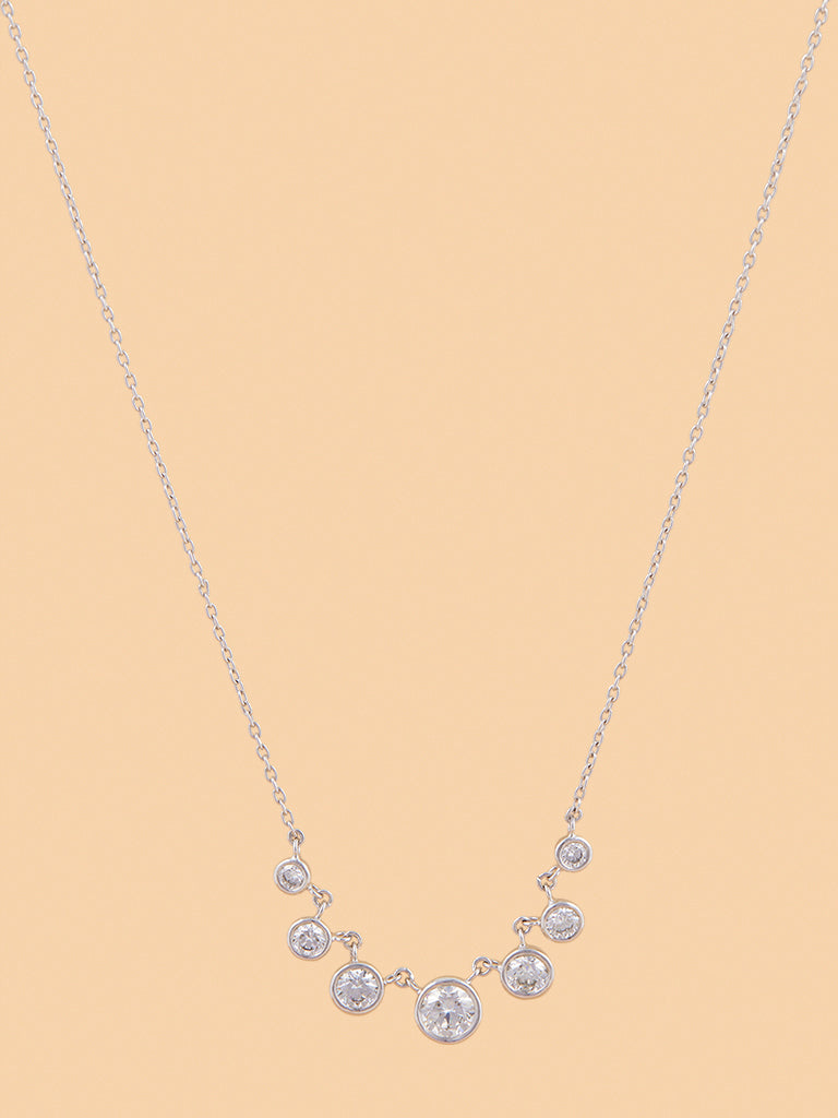 Radiant Lab Diamond Solitaire Charm Necklace