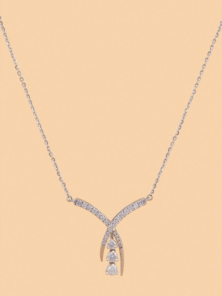 Timeless Lab Diamond Drop Pendant Necklace