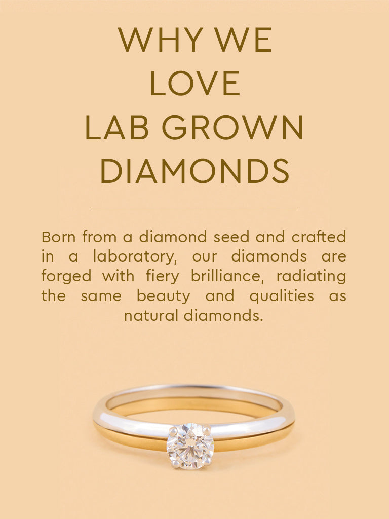 Classic Dual Tone Solitaire Lab Diamond Ring