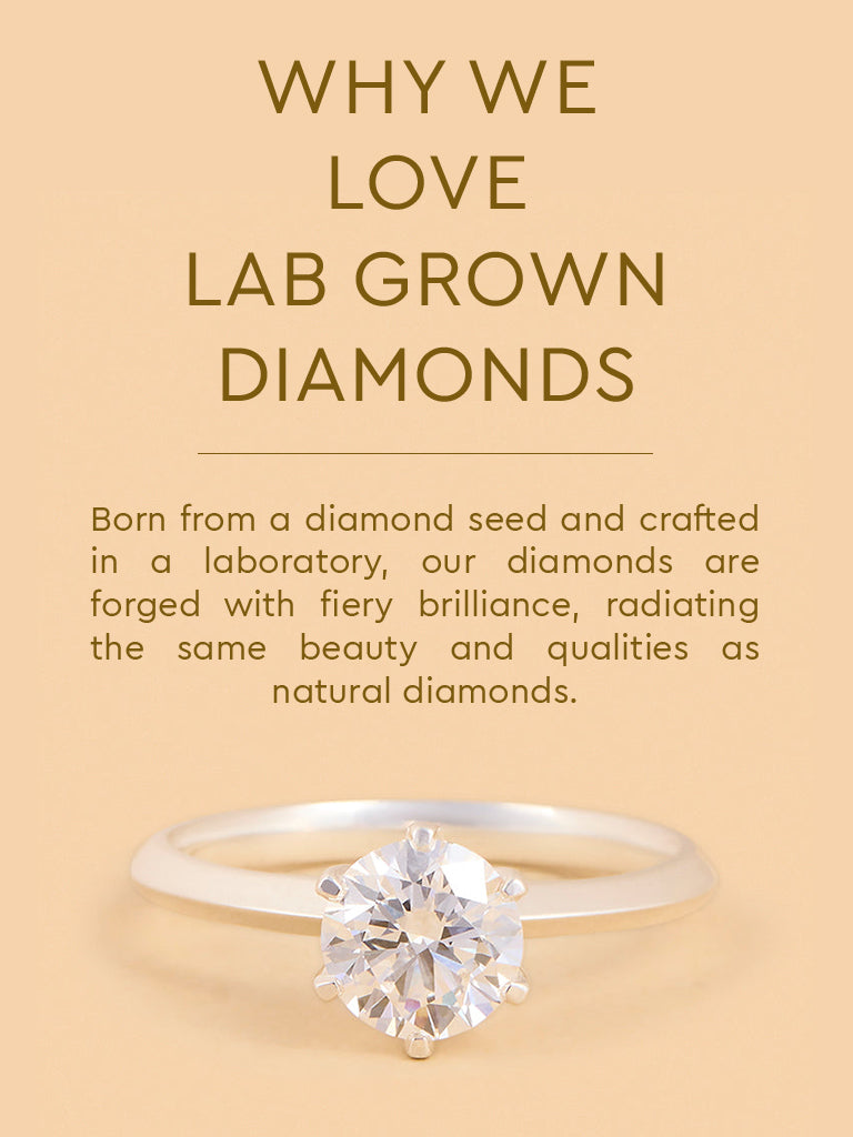 Sparkling Lab Diamond Solitaire Ring