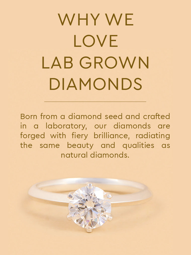 Sparkling Lab Diamond Solitaire Ring
