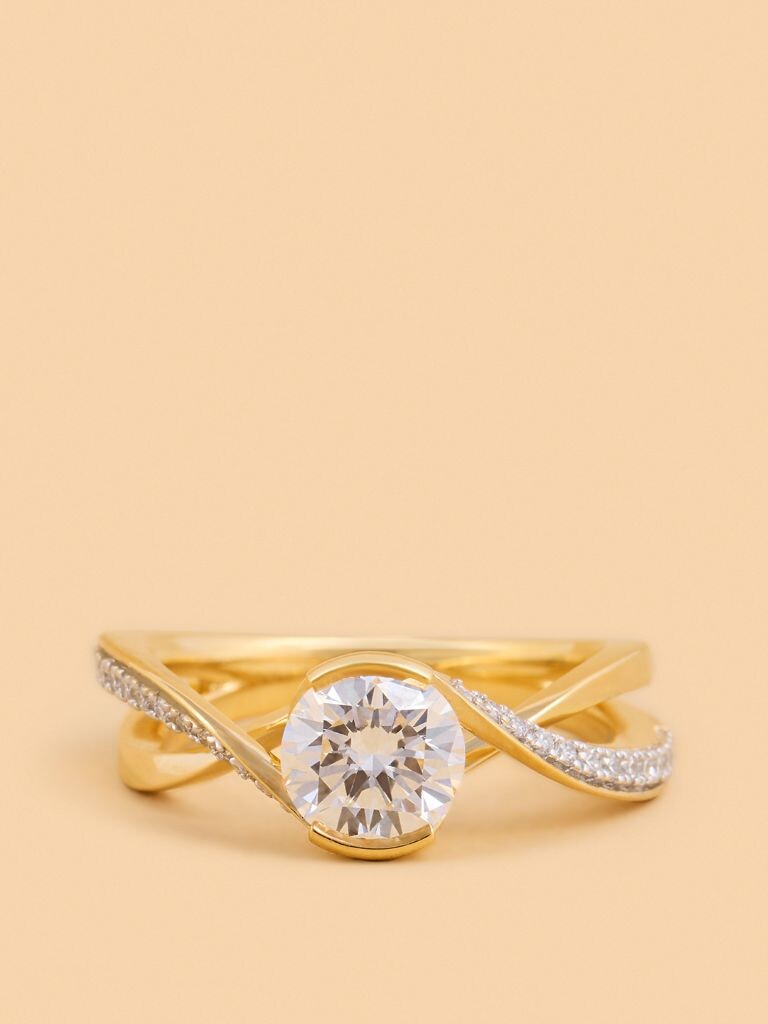 Solitaire Twist Lab Diamond Ring