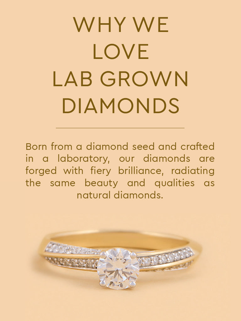 Radiant Round Lab Diamond Solitaire Ring