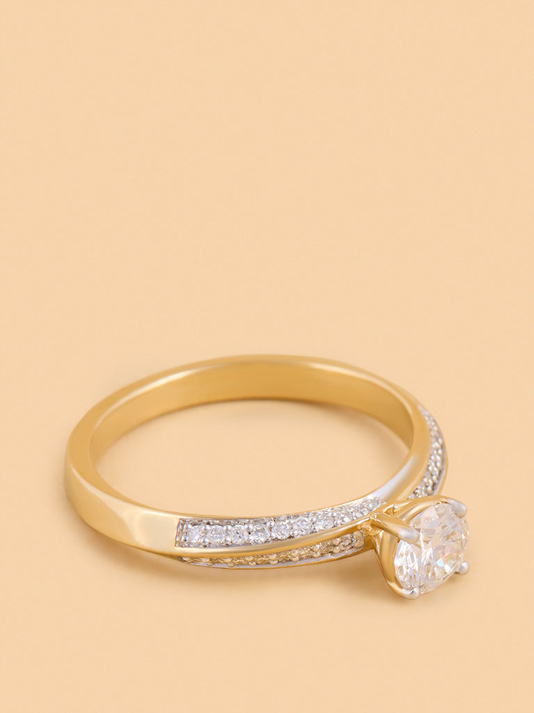 Radiant Round Lab Diamond Solitaire Ring