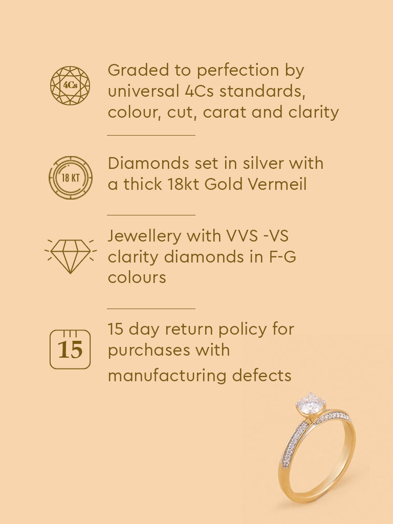 Radiant Round Lab Diamond Solitaire Ring