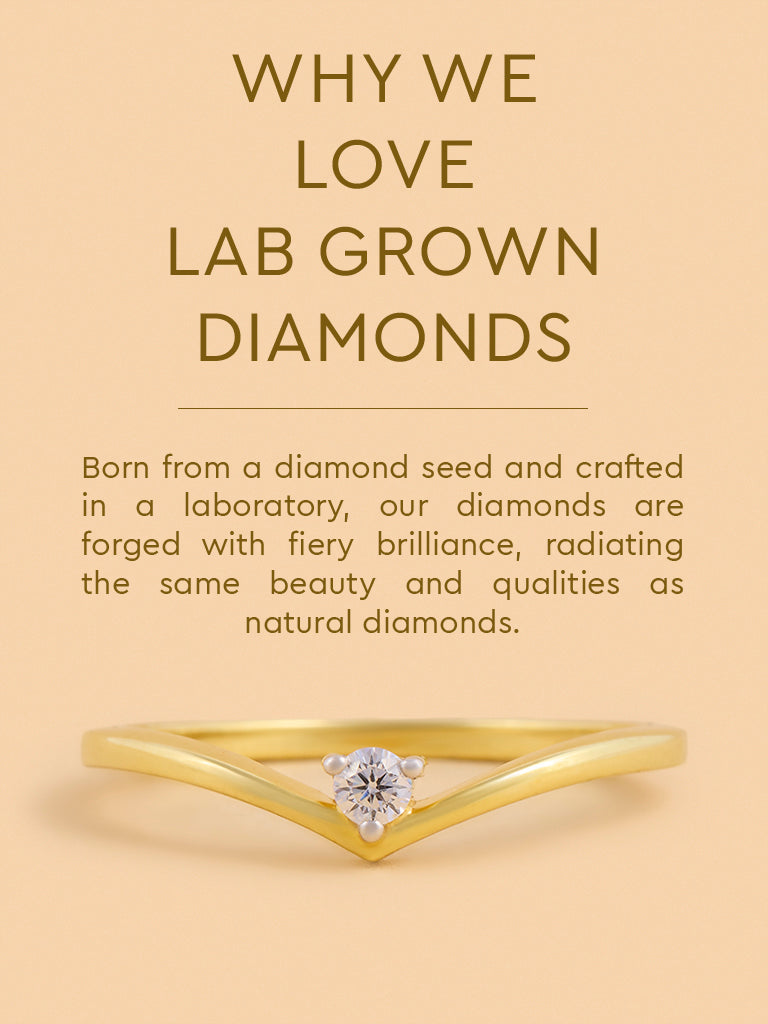 Sleek Wave Lab Diamond Ring