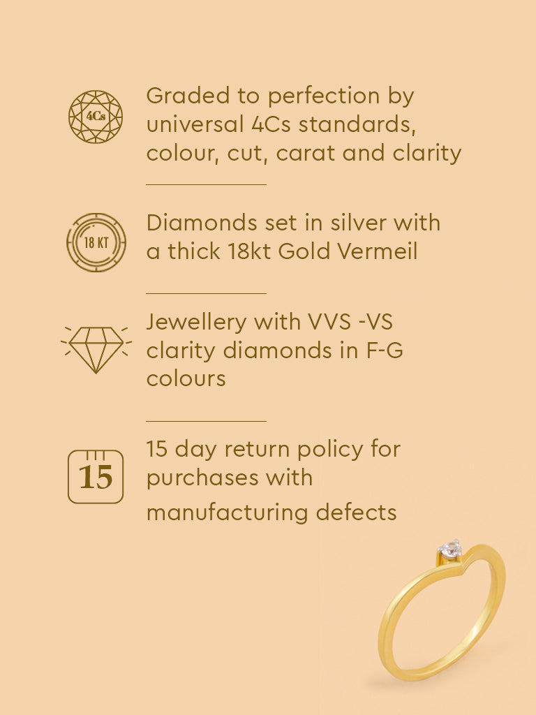 Sleek Wave Lab Diamond Ring