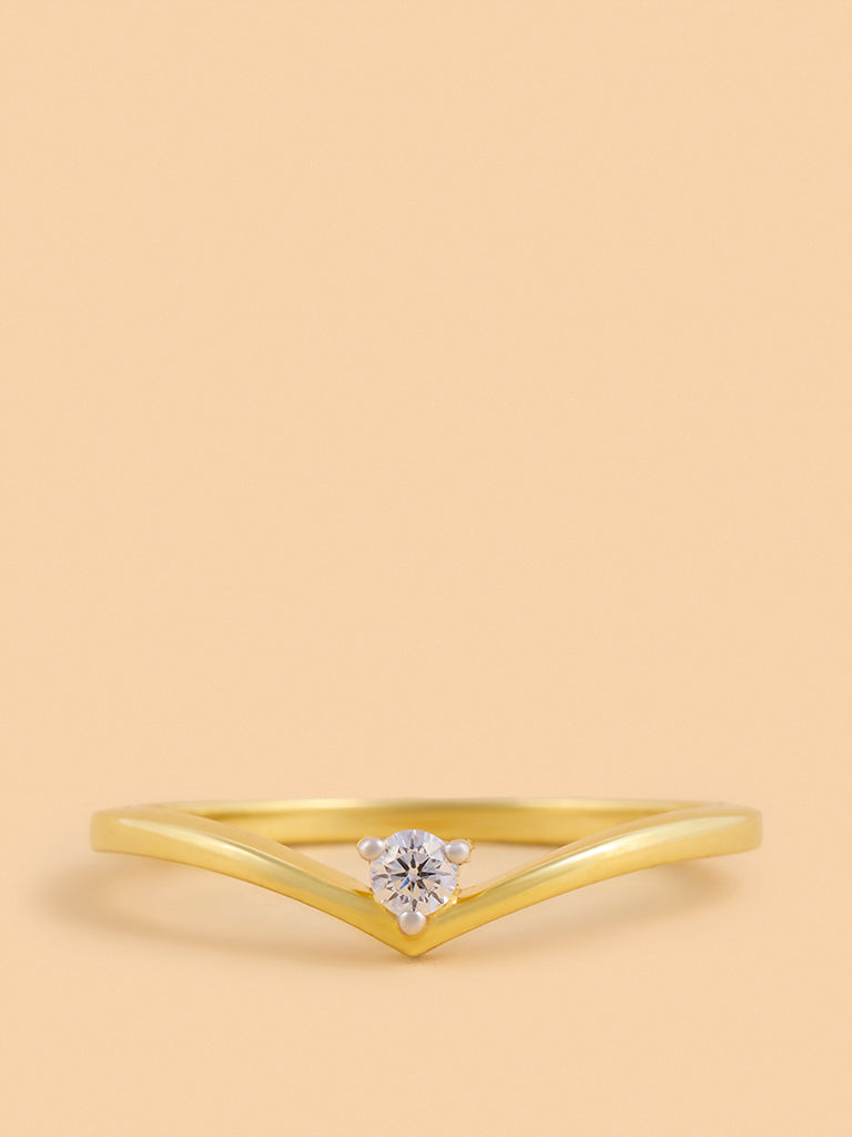 Sleek Wave Lab Diamond Ring