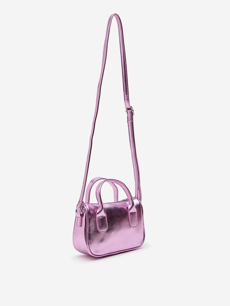 Westside Metallic Pink Sling Bag