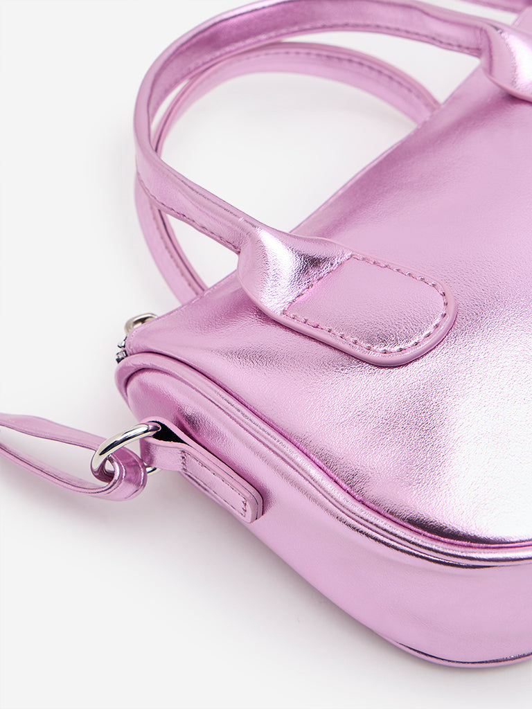 Westside Metallic Pink Sling Bag