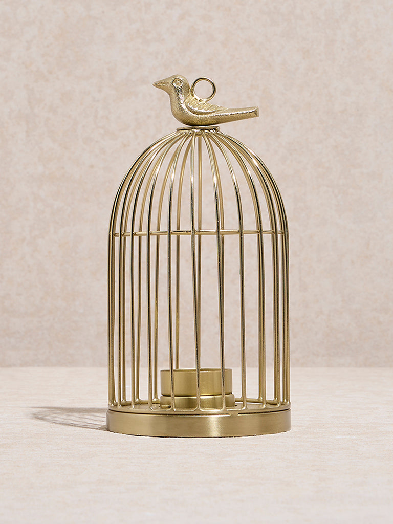 Westside Home Gold Bird Cage Candle Holder - Small