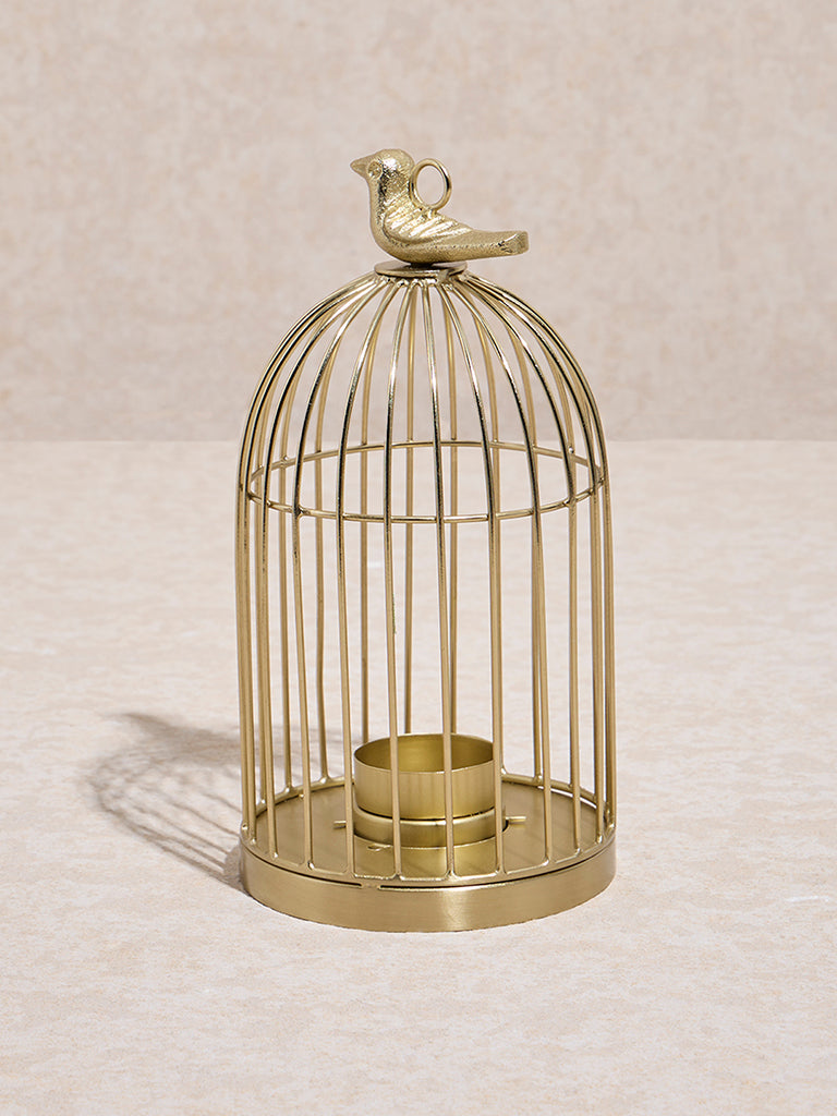 Westside Home Gold Bird Cage Candle Holder - Small