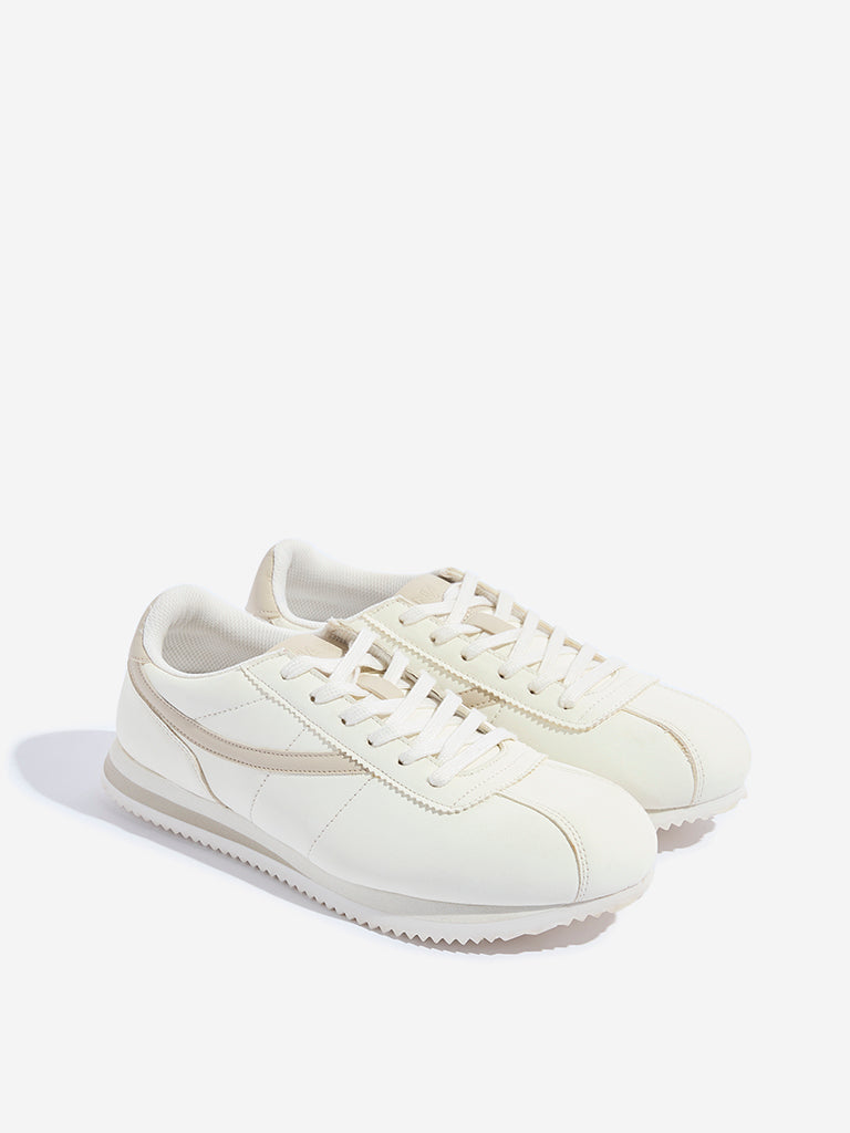 LUNA BLU White Lace-Up Sneakers