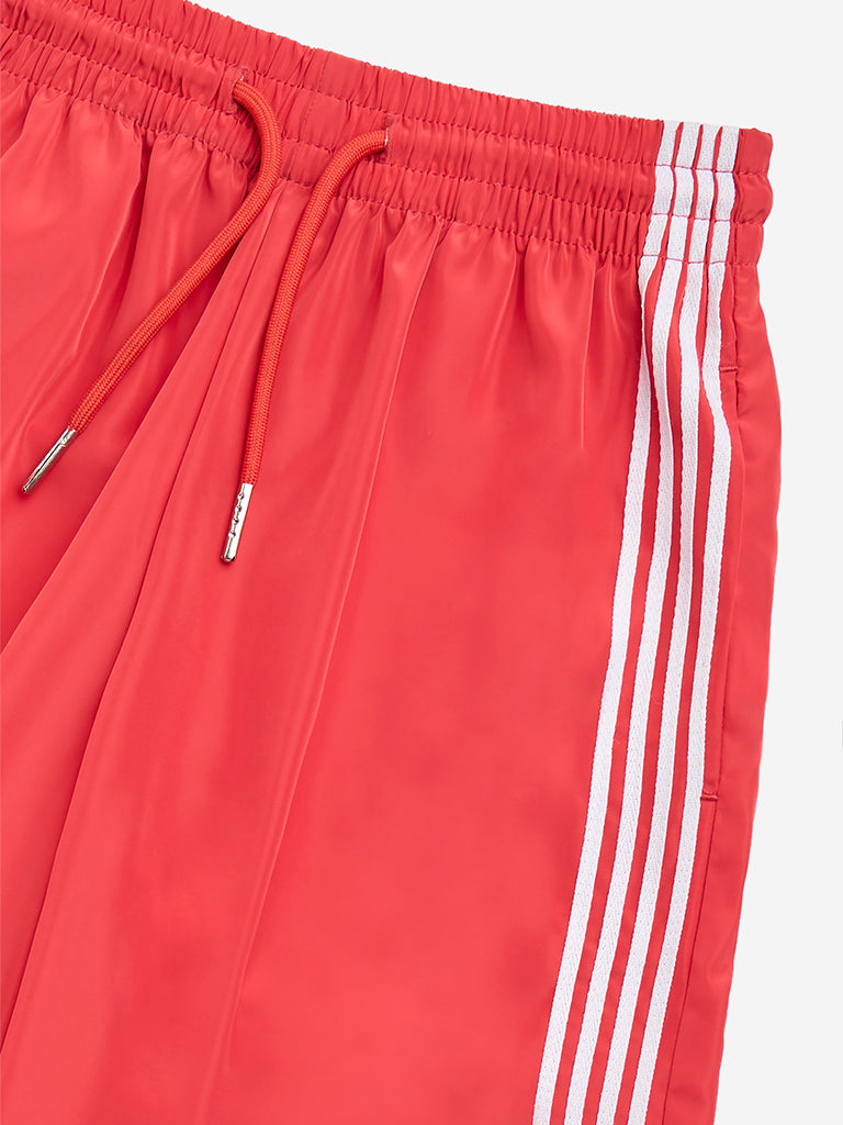 Y&F Kids Red Stripe Detailed Mid-Rise Track Pants