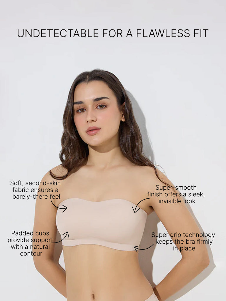 Wunderlove Beige Invisible Supergrip Padded Bra