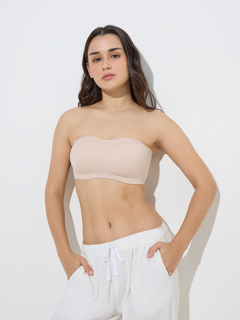 Wunderlove Beige Invisible Strapless Padded Bra