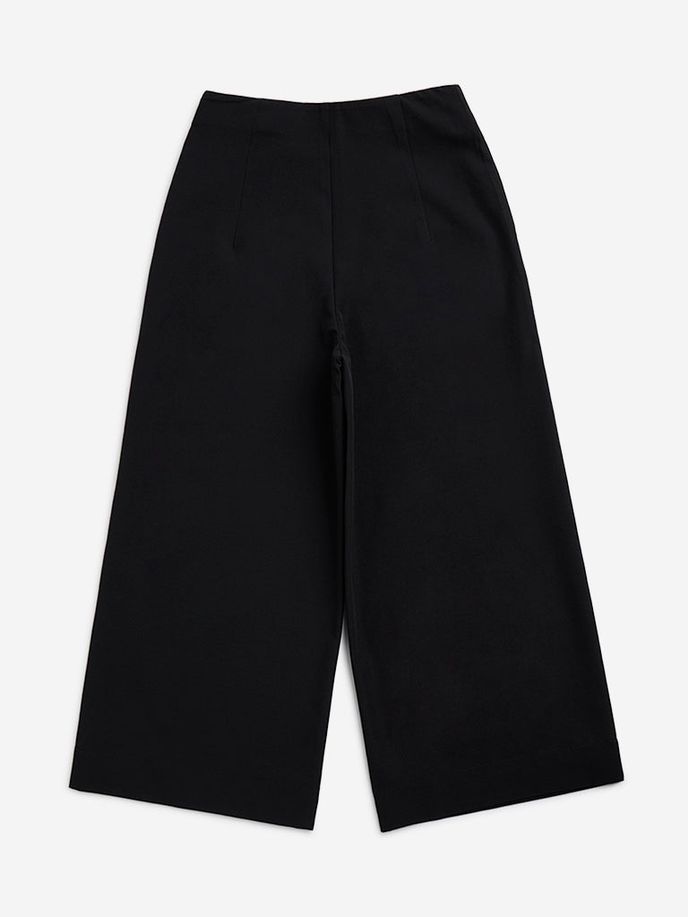 Y&F Kids Black High-Rise Trousers