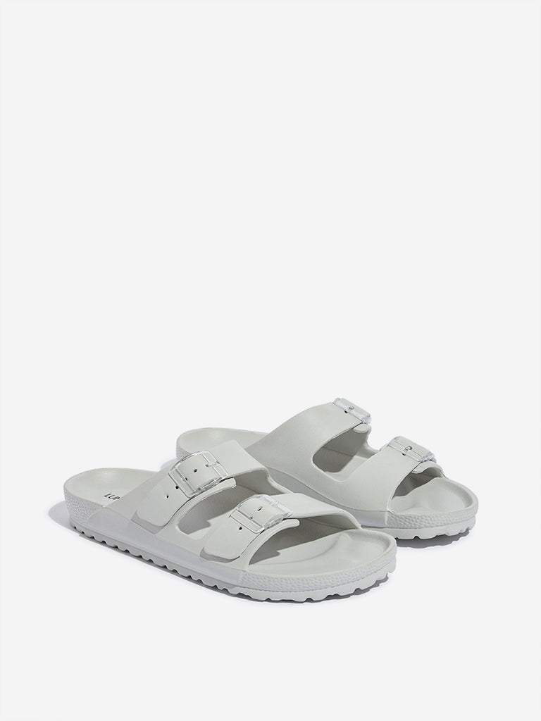 LUNA BLU Grey Double Band Flip-Flop