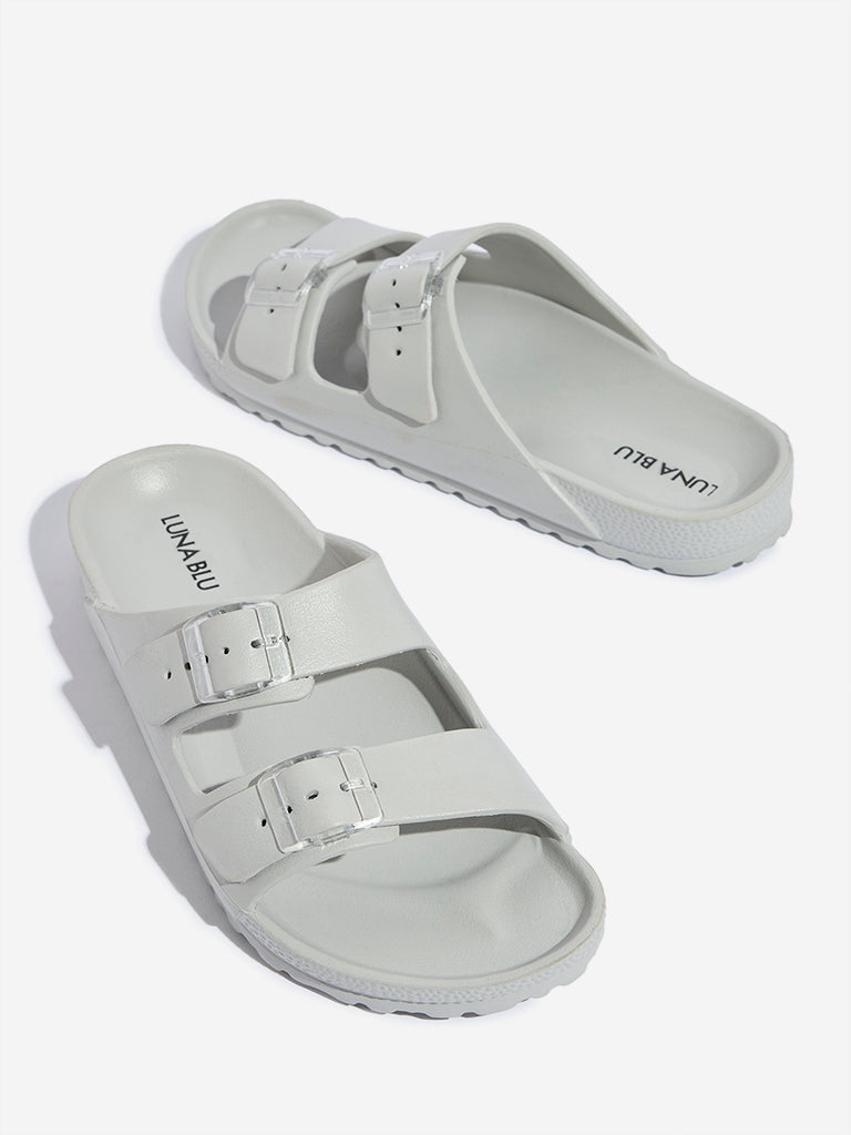 LUNA BLU Grey Double Band Flip-Flop