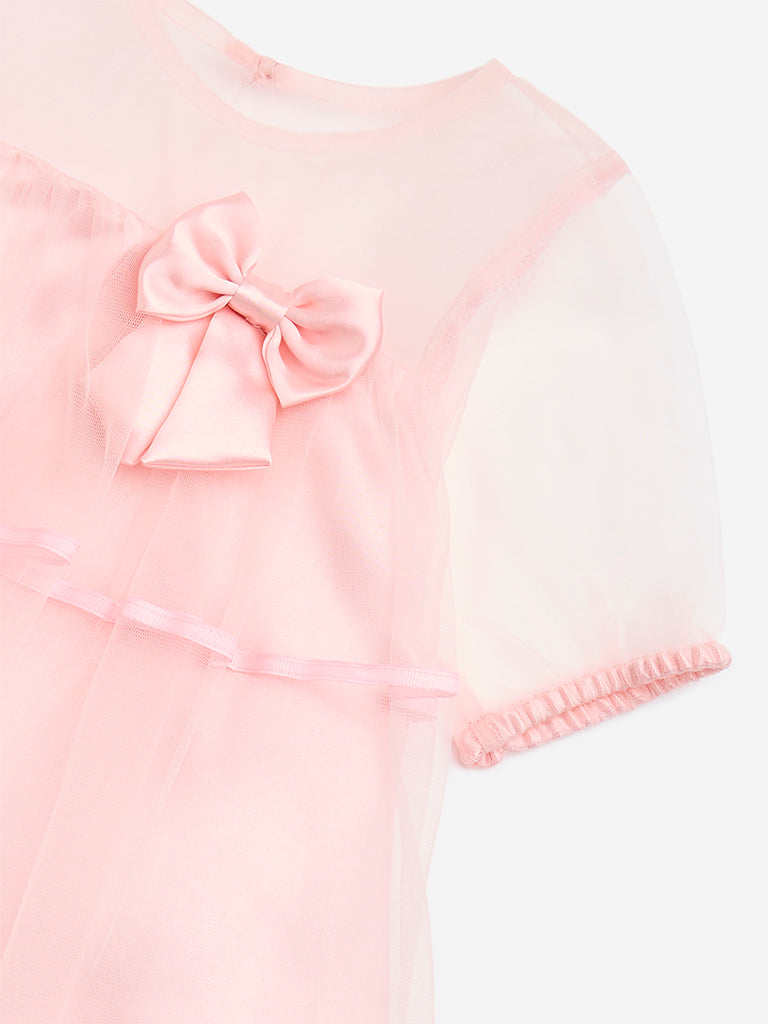 HOP Kids Pink Tiered Party Dress