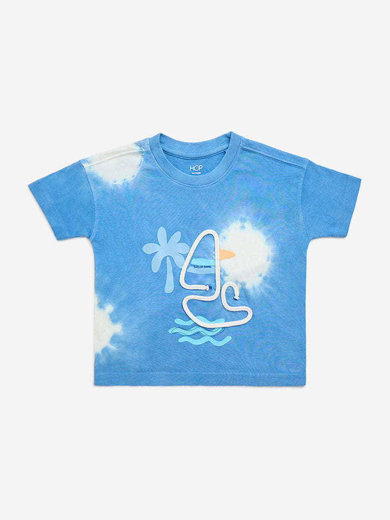 HOP Kids Blue Sea-Inspired Cotton T-Shirt