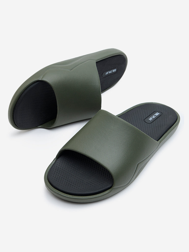 SOLEPLAY Olive Solid Slides