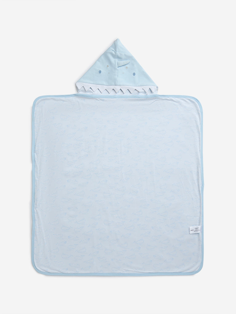 HOP Baby Blue Animal-Themed Cotton Towel