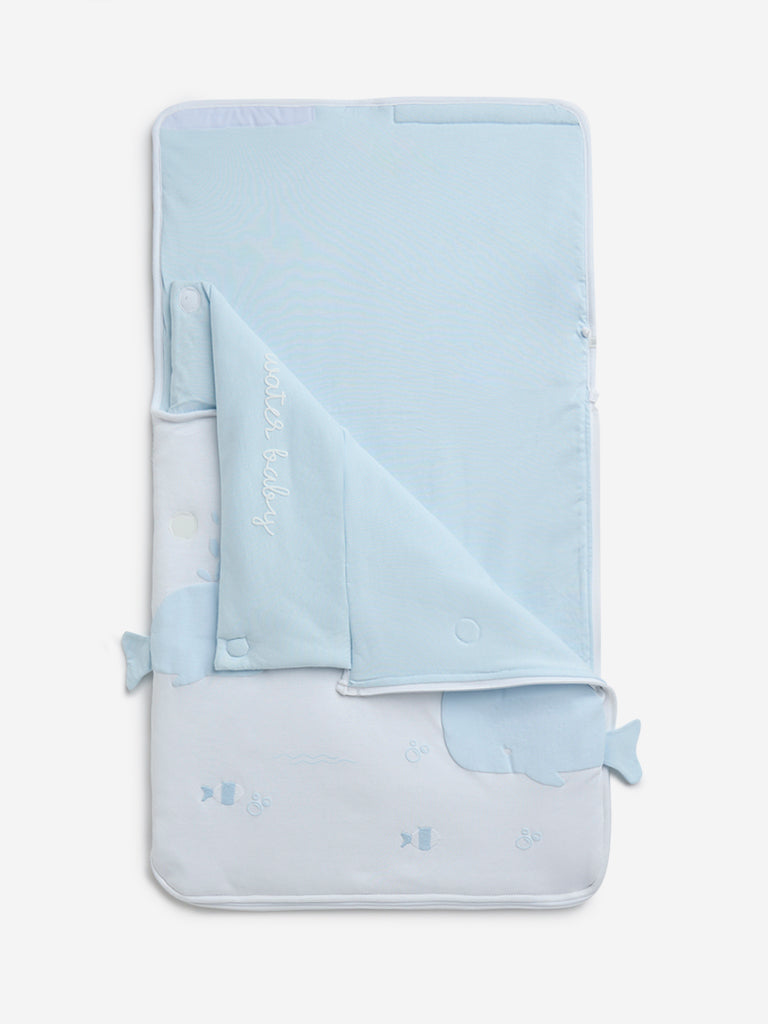 HOP Baby Light Blue Animal-Themed Cotton Sleeping Bag