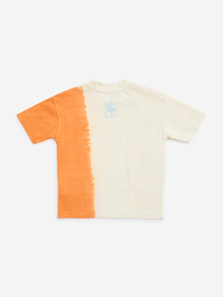 HOP Kids Orange Sea-Inspired Cotton T-Shirt