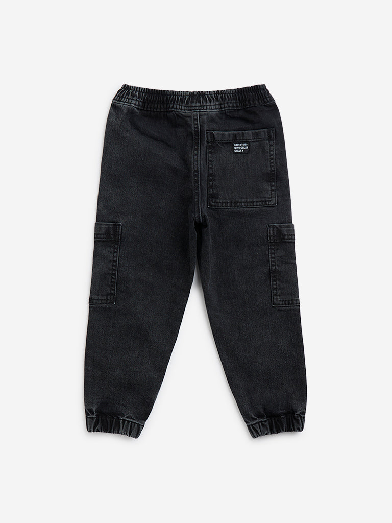 HOP Kids Charcoal Relaxed - Fit Mid - Rise Jeans