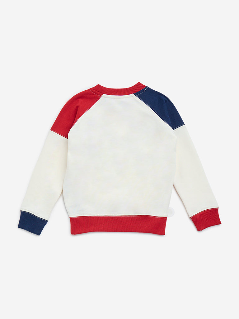 HOP Kids Multicolour Sea-Inspired Cotton-Blend Sweatshirt