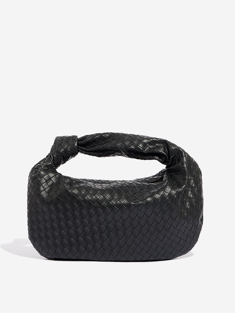 Westside Black Woven Handbag