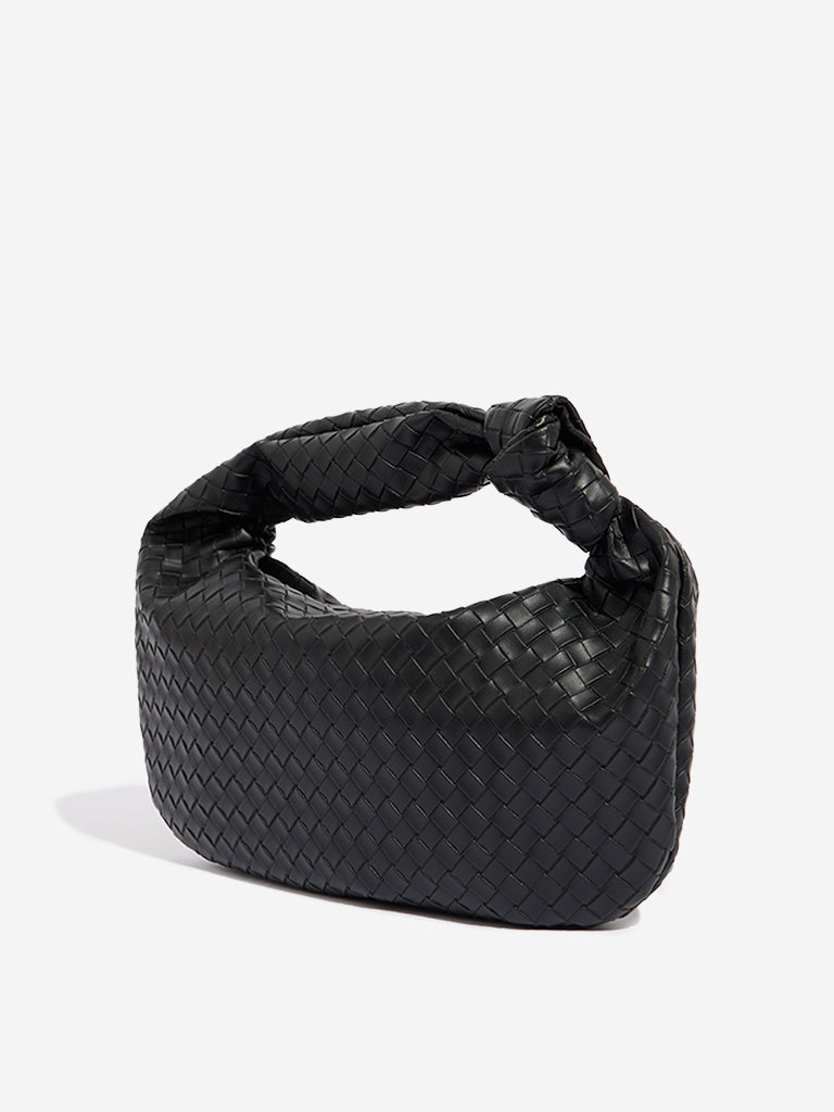 Westside Black Woven Handbag