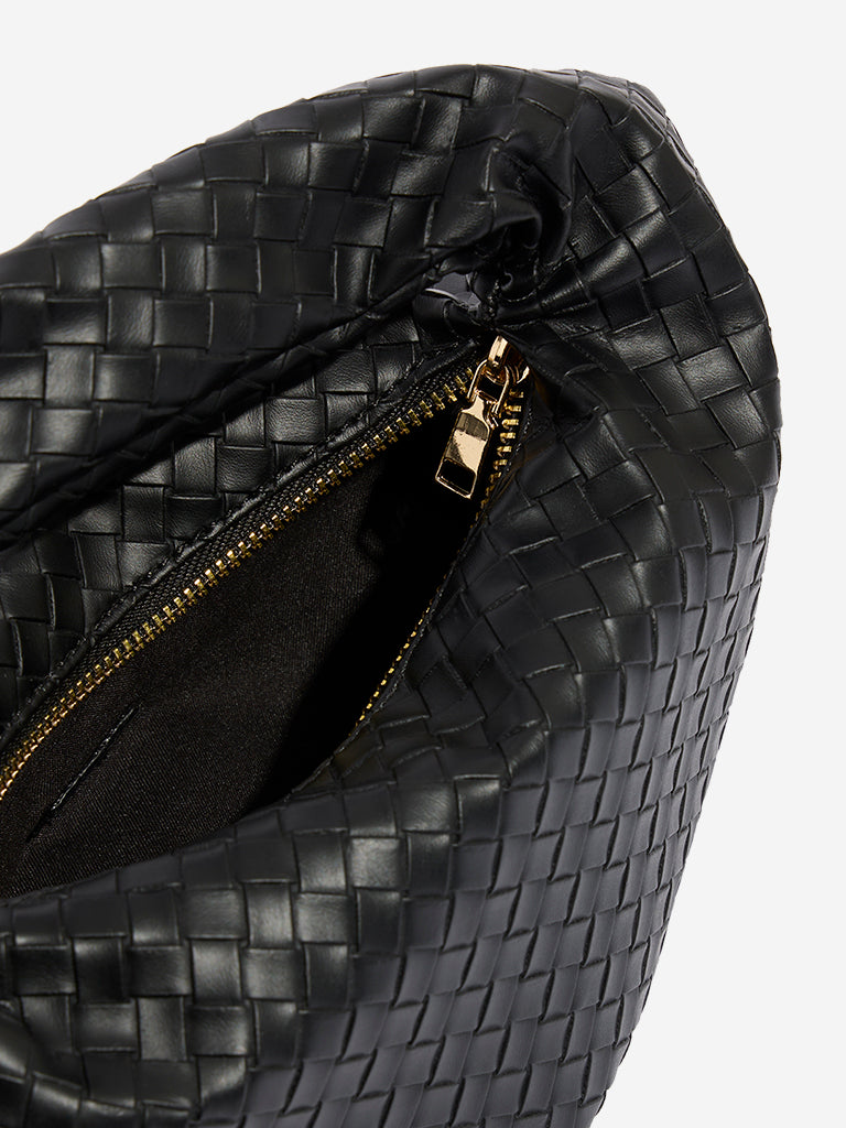 Westside Black Woven Handbag