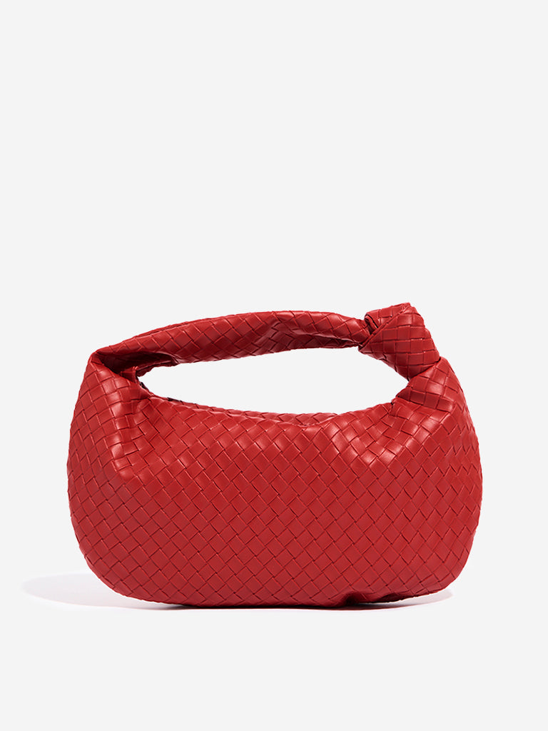 Westside Red Woven Handbag