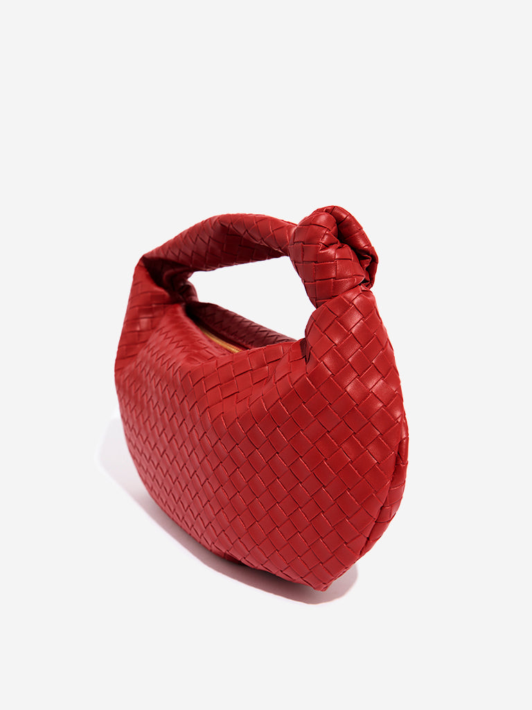 Westside Red Woven Handbag