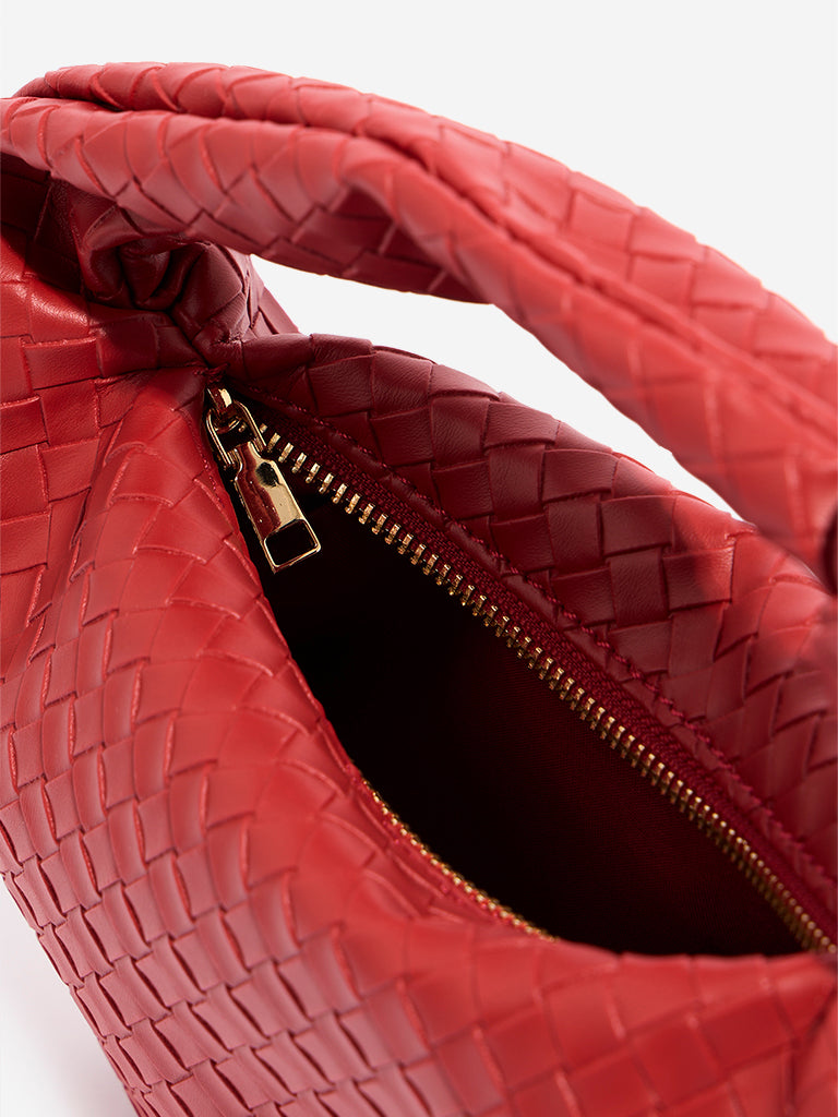 Westside Red Woven Handbag