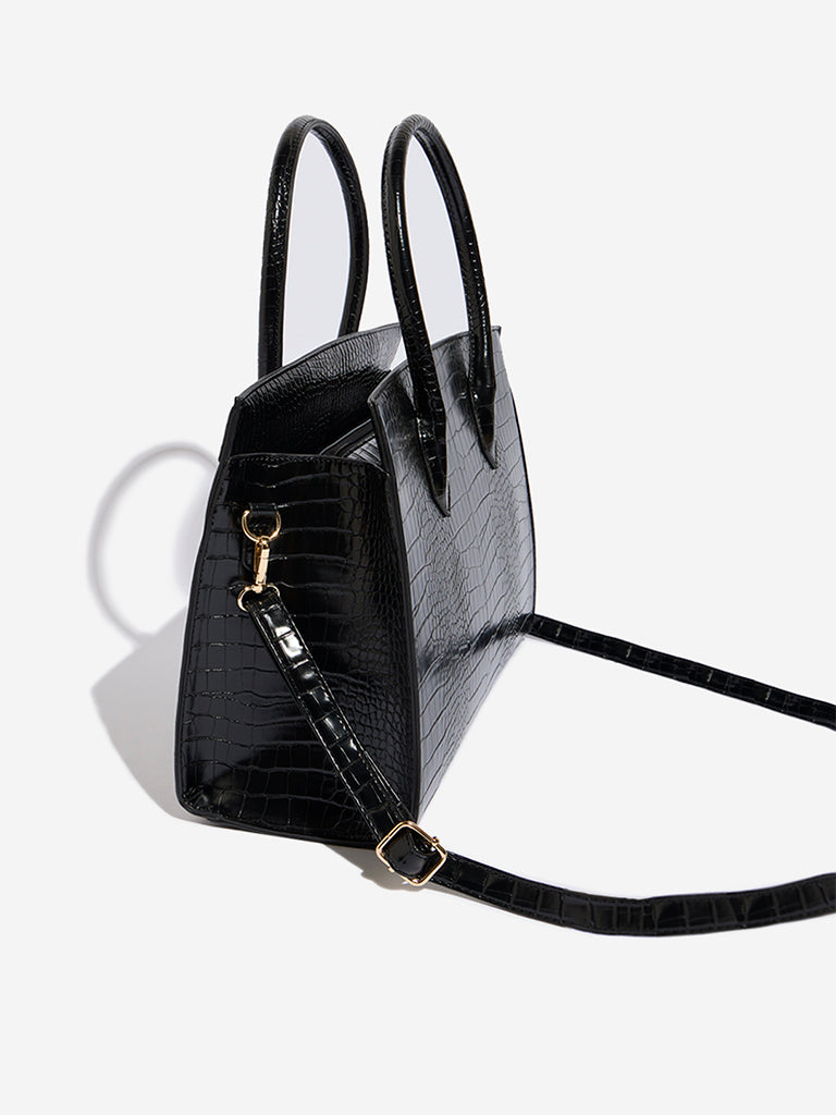 Westside Black Abstract Hand Bag