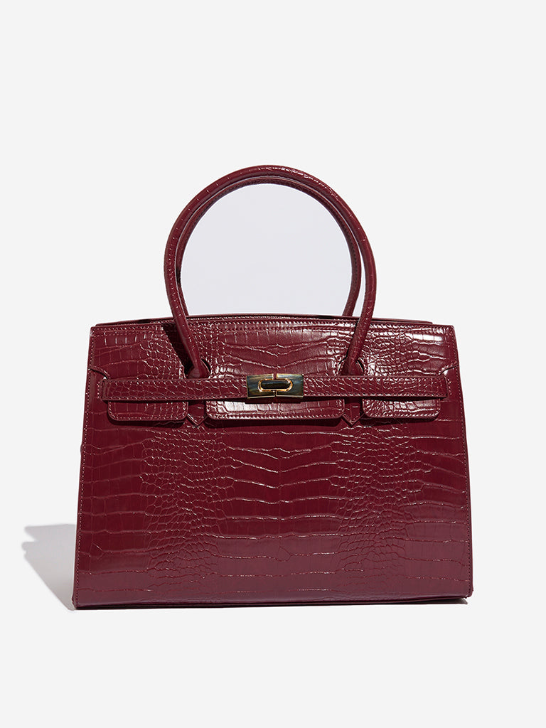 Westside Wine Textured Hand Bag