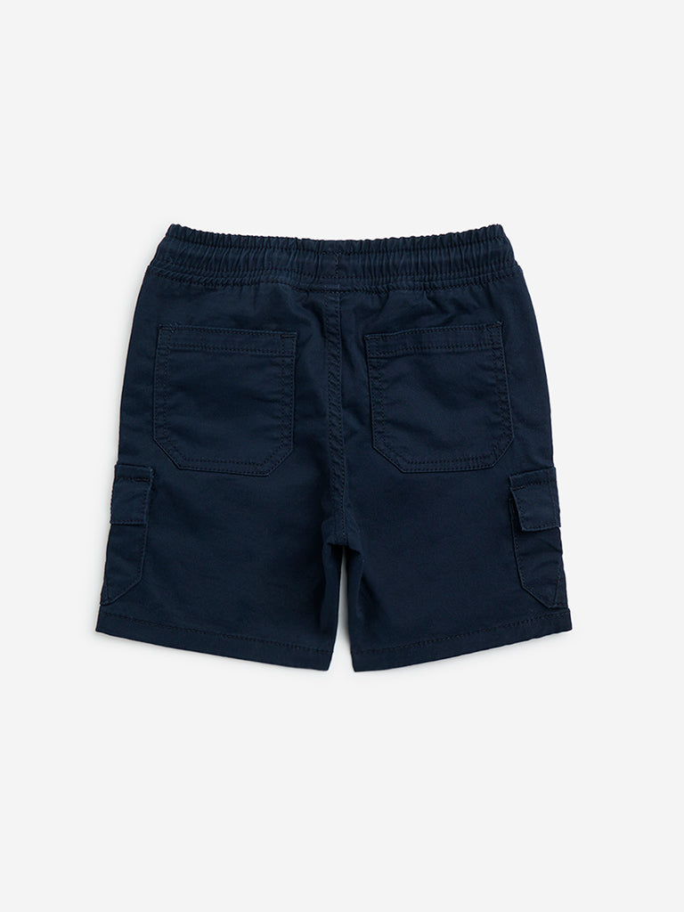 HOP Kids Navy Cargo-Style Mid-Rise Shorts