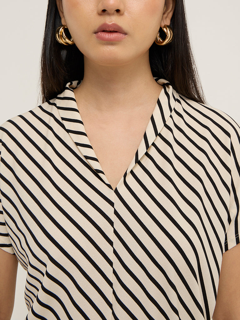 Wardrobe Off-White Striped Top