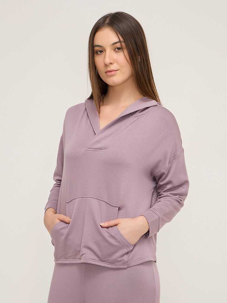 Wunderlove Mauve Hoodie Sweatshirt