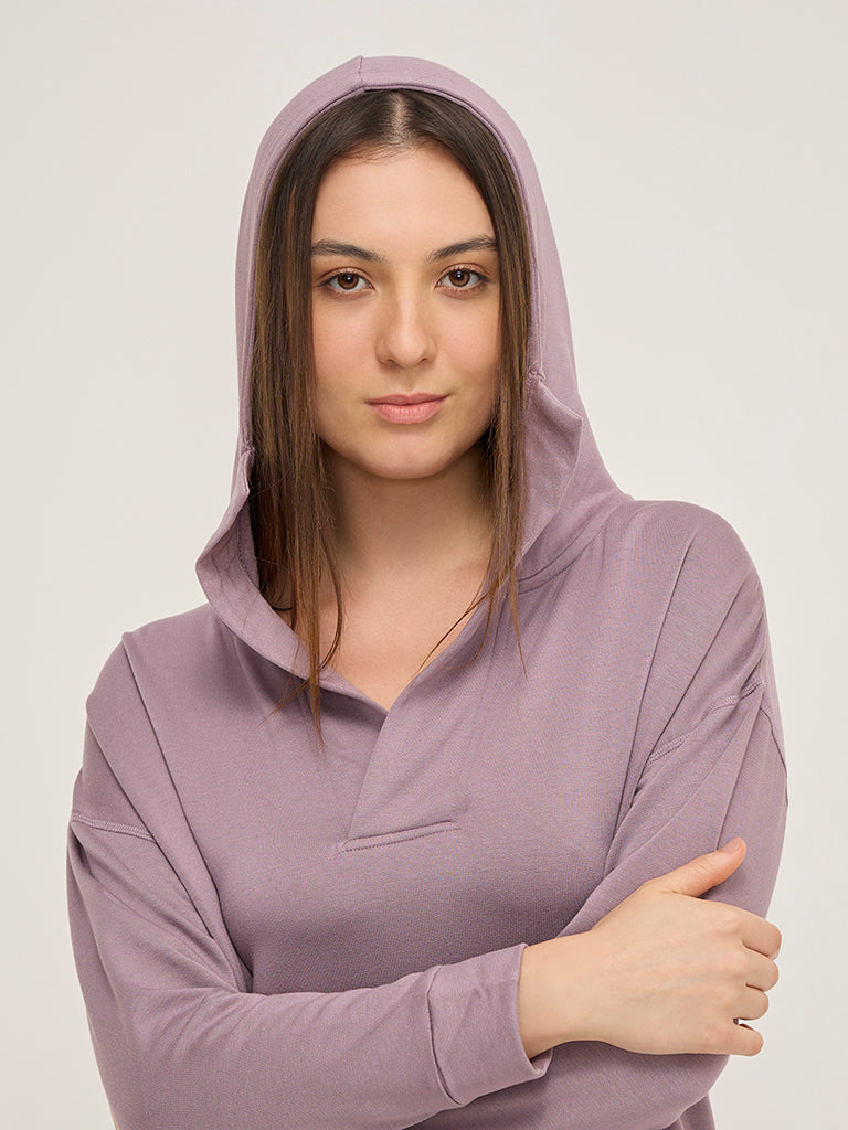 Wunderlove Mauve Hoodie Sweatshirt