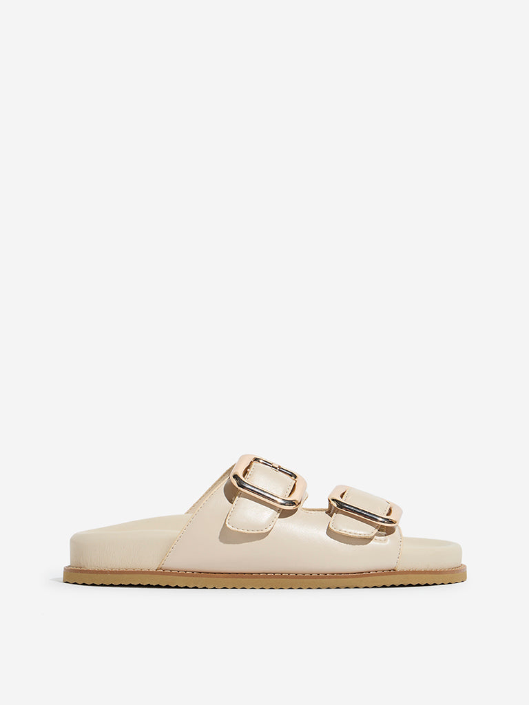 LUNA BLU Cream Comfort Sandals