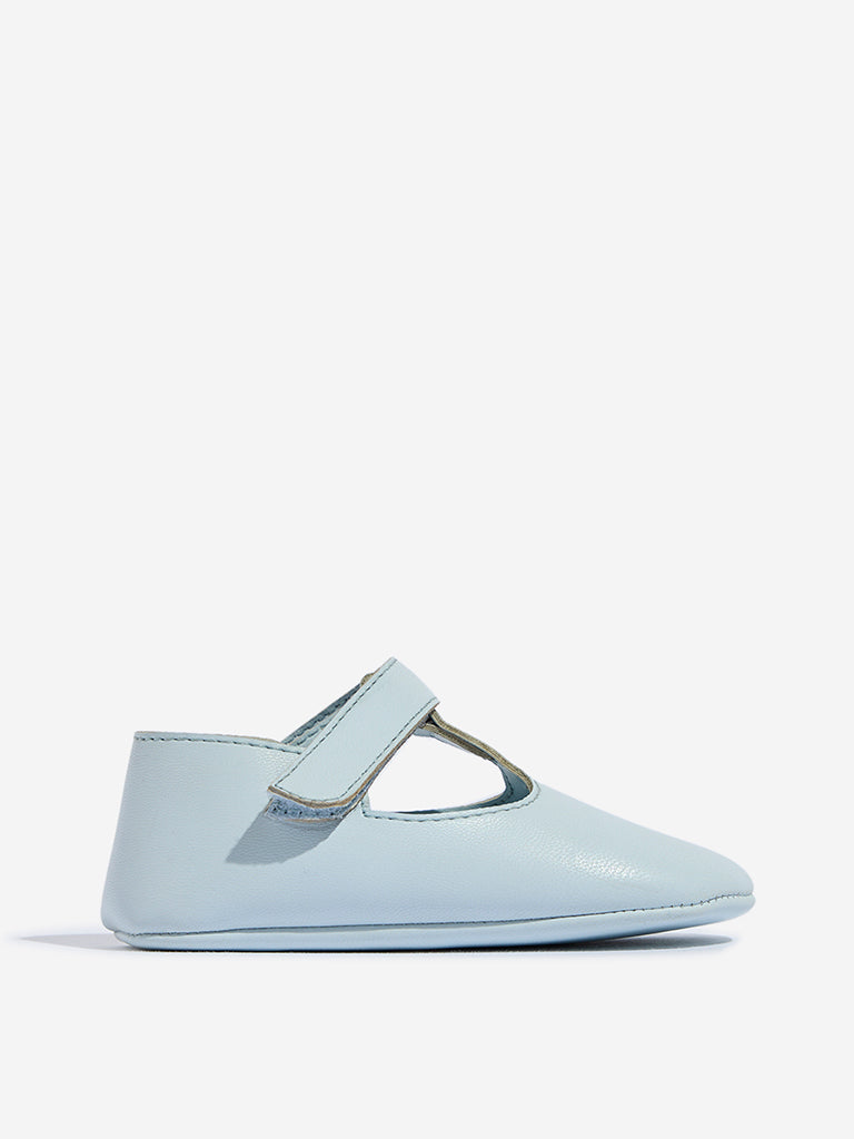 Yellow Light Blue Cut-Out Detailed Shoes